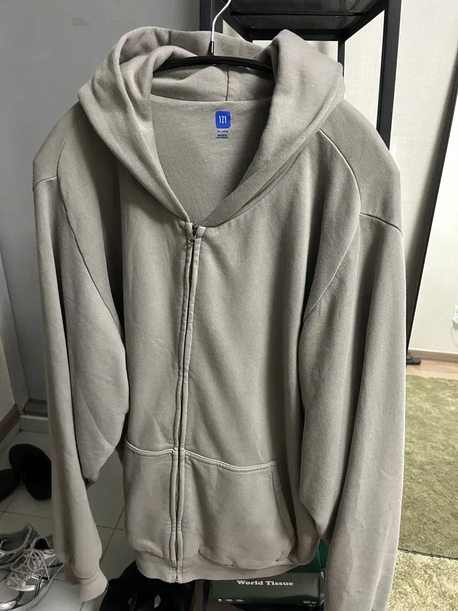 E.JI Gap Taupe Hooded Zip-up 2XL (New)