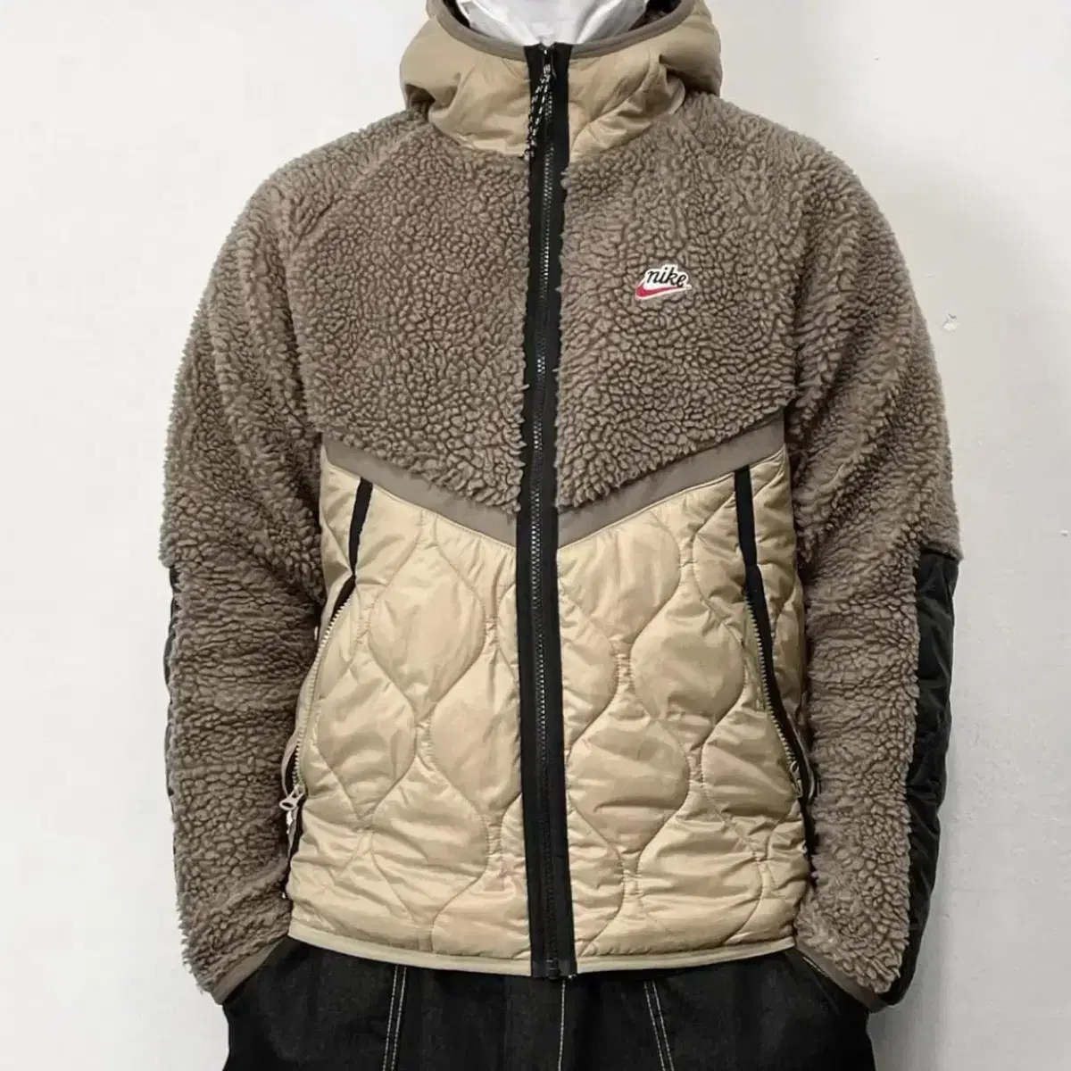 Nike New Swoosh Sherpa Desert Hoodie Hoodie Zip Up Jacket