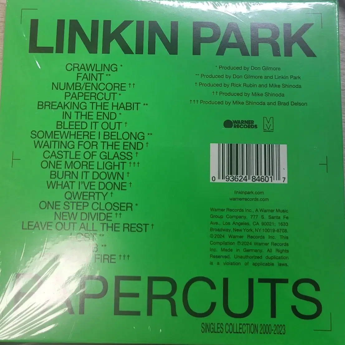 Linkin Park/린킨파크 Papercuts 미개봉 앨범 판매