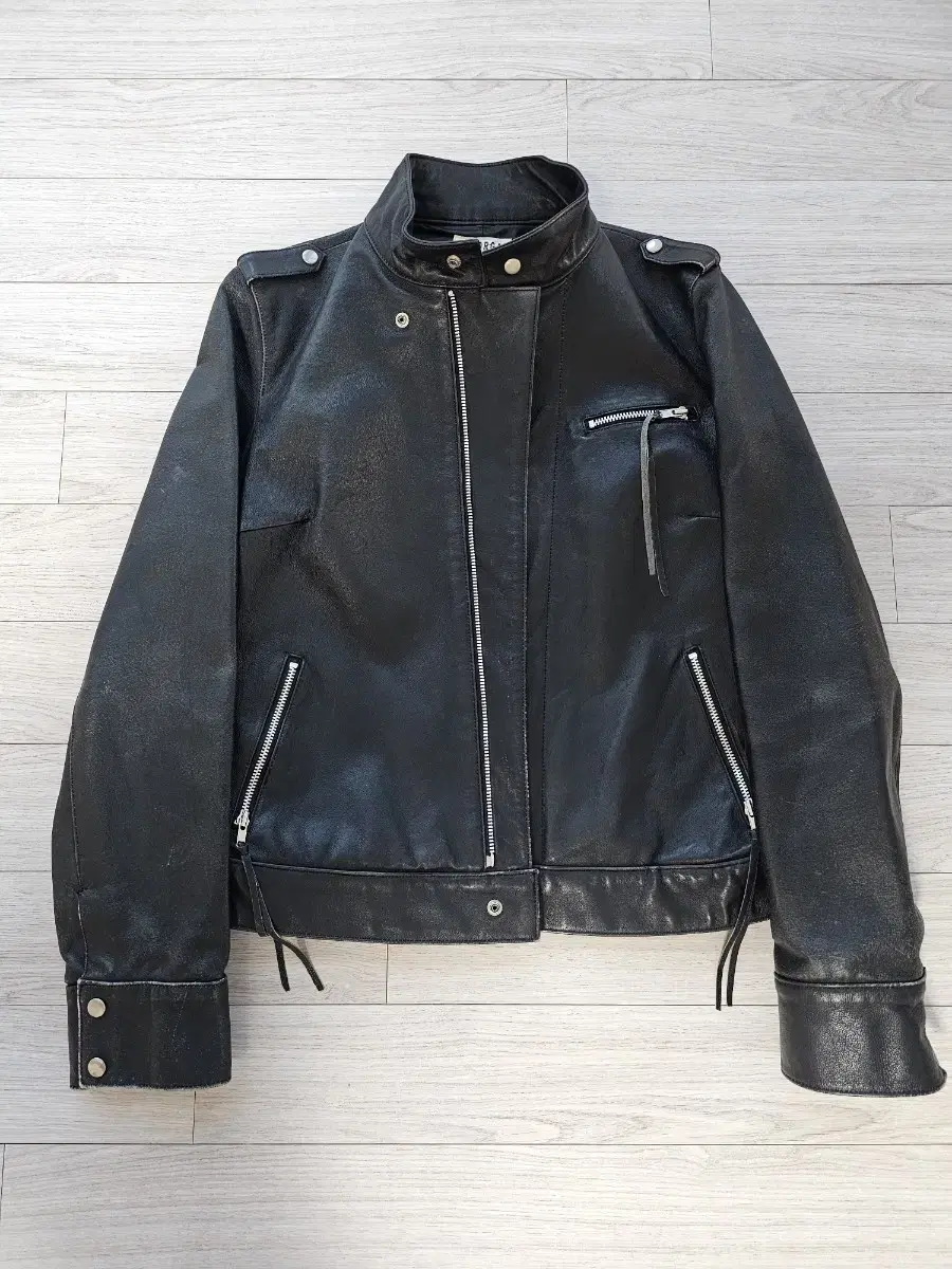 Saint Laurent Style Single Rider Leather Jacket