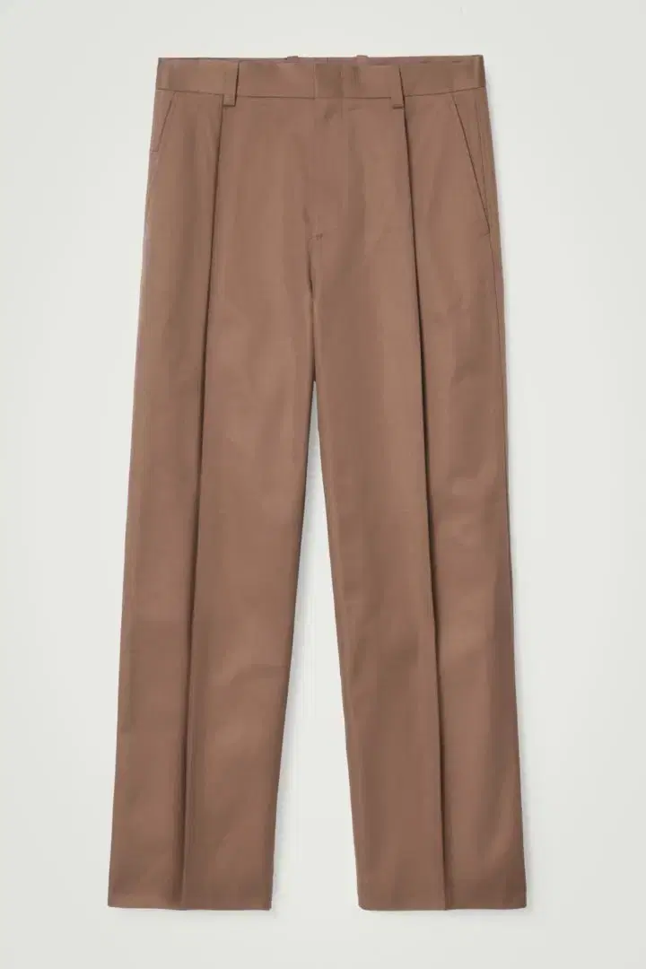 Course Pleated Wide-leg Cotton Trousers New