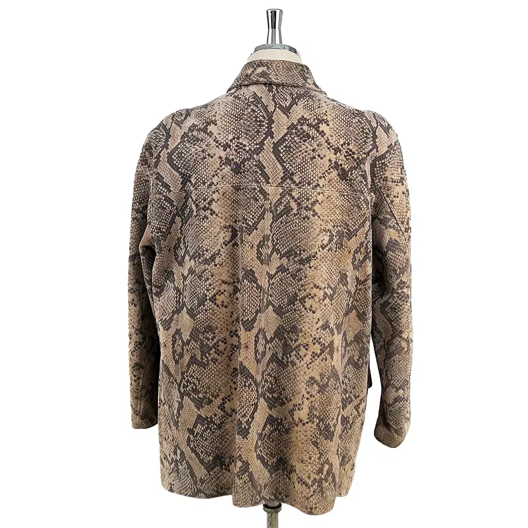 WACKO MARIA PYTHON LEATHER CAR COAT