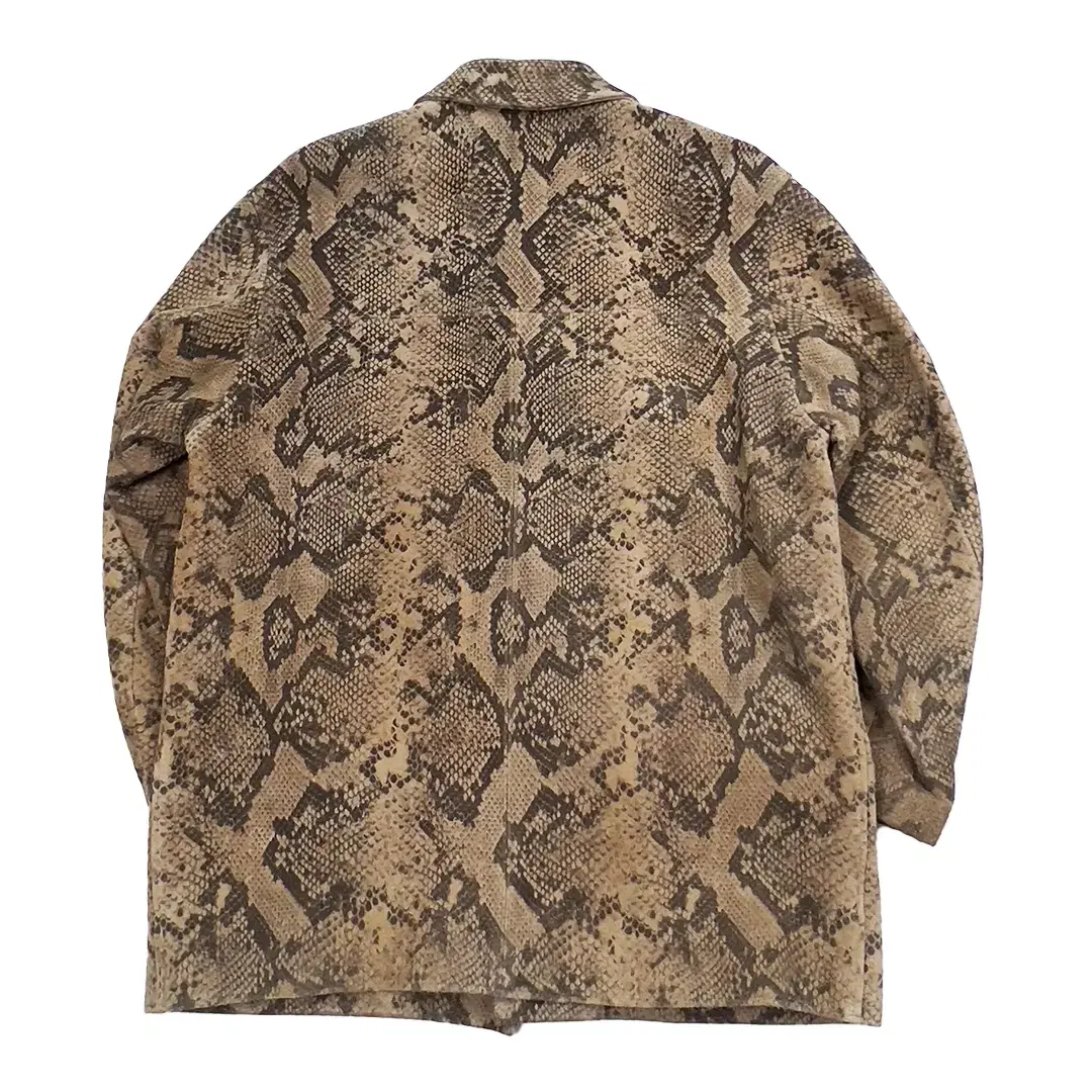 WACKO MARIA PYTHON LEATHER CAR COAT