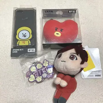BTS 아이폰 8/7 케이스 Chimmy TATA 봉제 인형 세트