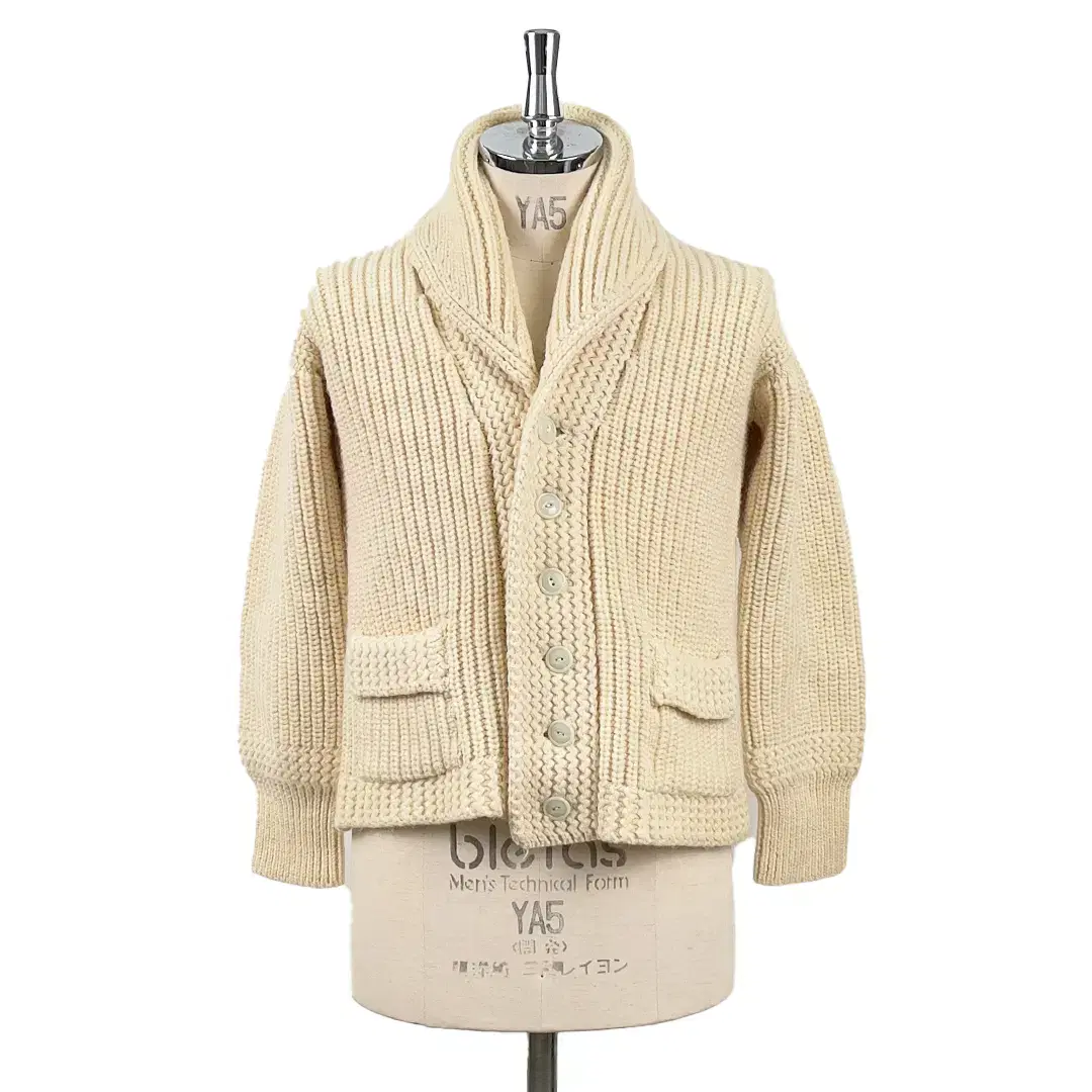 AT LAST CO SHAWL WOOL KNIT CARDIGAN