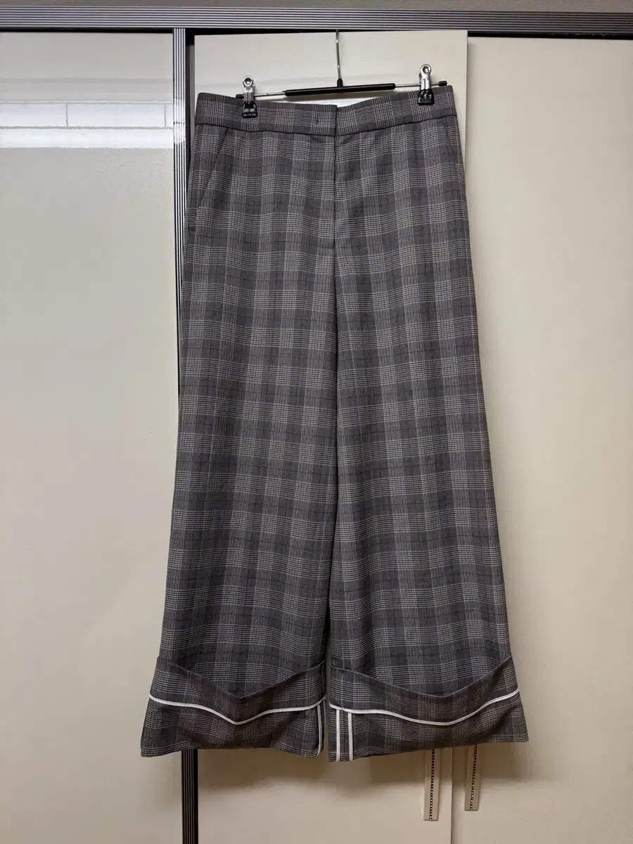 Lucky Chouette Wide-legged slacks checked roll-up pants size 36