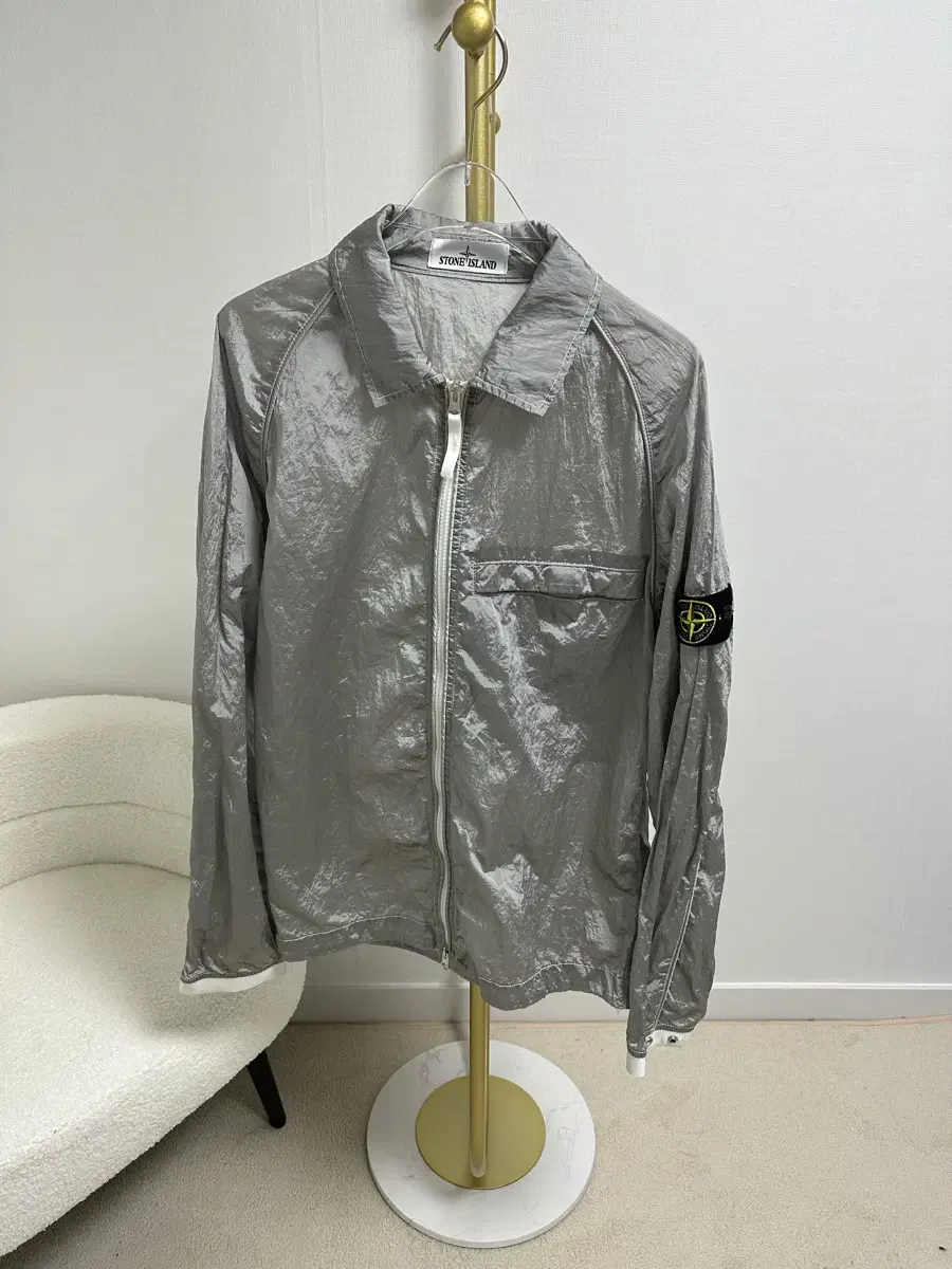 Department Store Edition / 22SS Stone Island Nylon and Metal Overshirt Jacket Ice