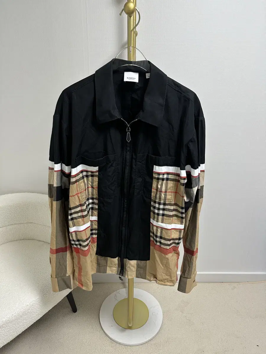 Size M / Burberry Patchwork Shirt Jacket