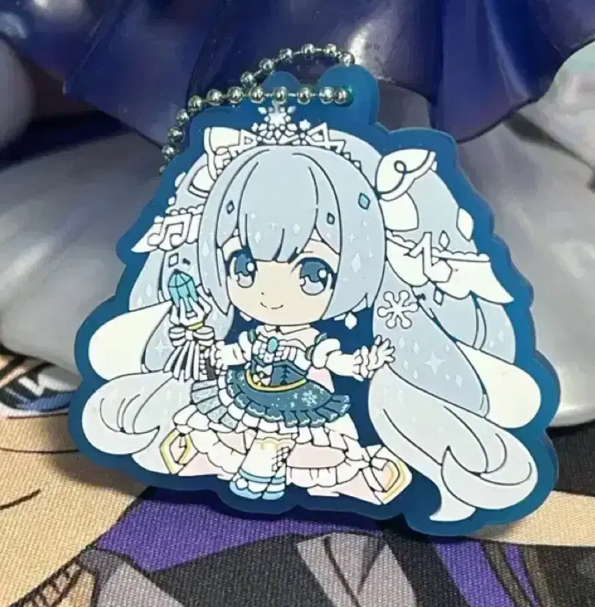 Snow Miku Yukimiku 2019 Kuji First Lottery Rubber Strap Keyring