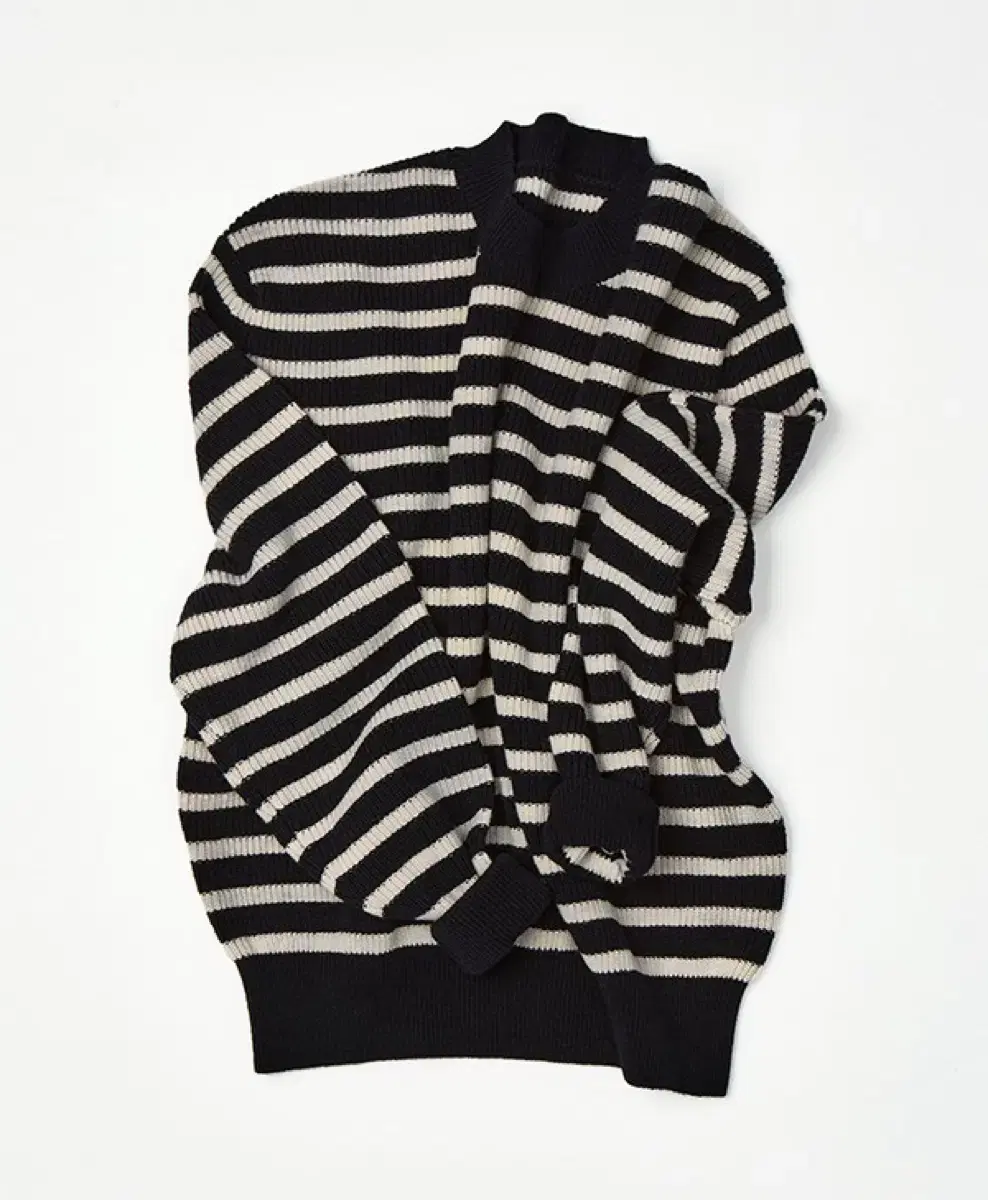 [L]Momadesign Stripe Knit Navy 48(L)