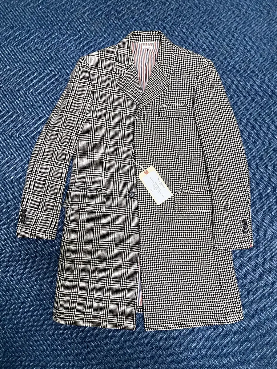 Thom Browne Funmix (Glen+Houndstooth Check) Coat size 2