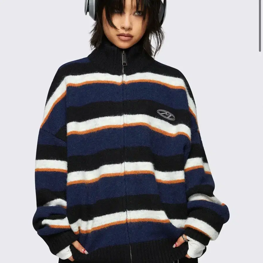 Minga london jane stripe cardigan 가디건