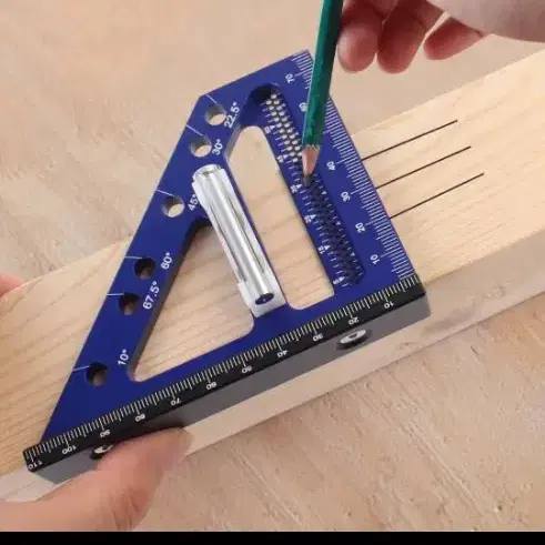 3d 눈금자 다각도 마이터  눈금자목공 각도기22.5~90도
