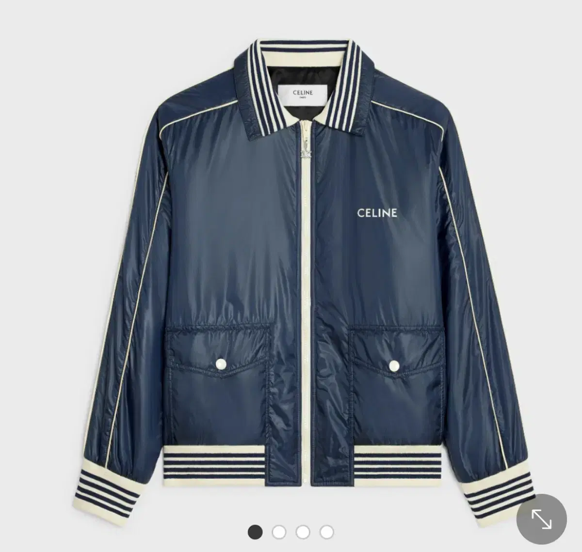 (Genuine) Seline Bloom jacket light nylon navy size 48 (worn once)