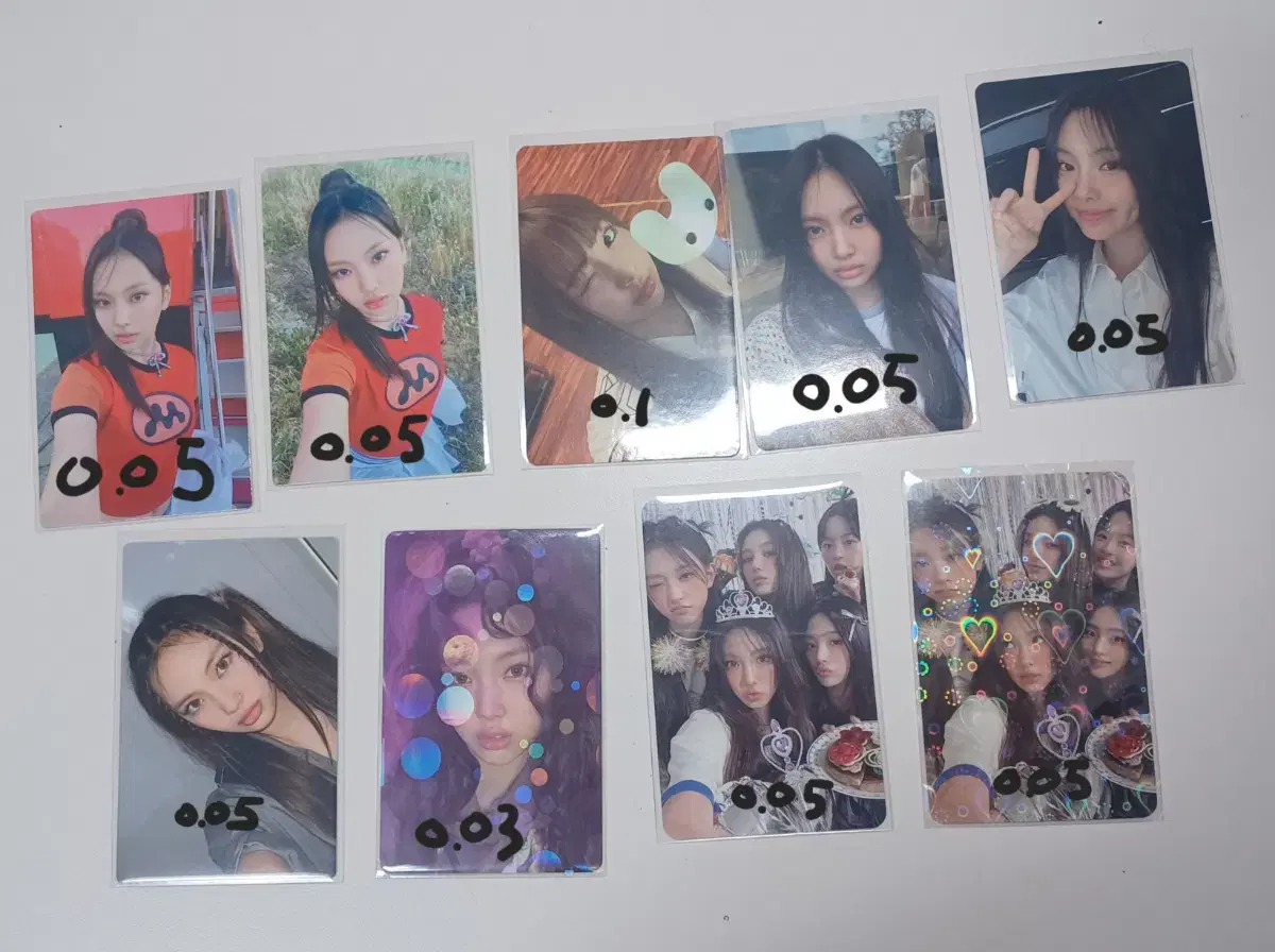 new jeans photocard sell hyein organizations photocard pop ups photocard getup disposition binge