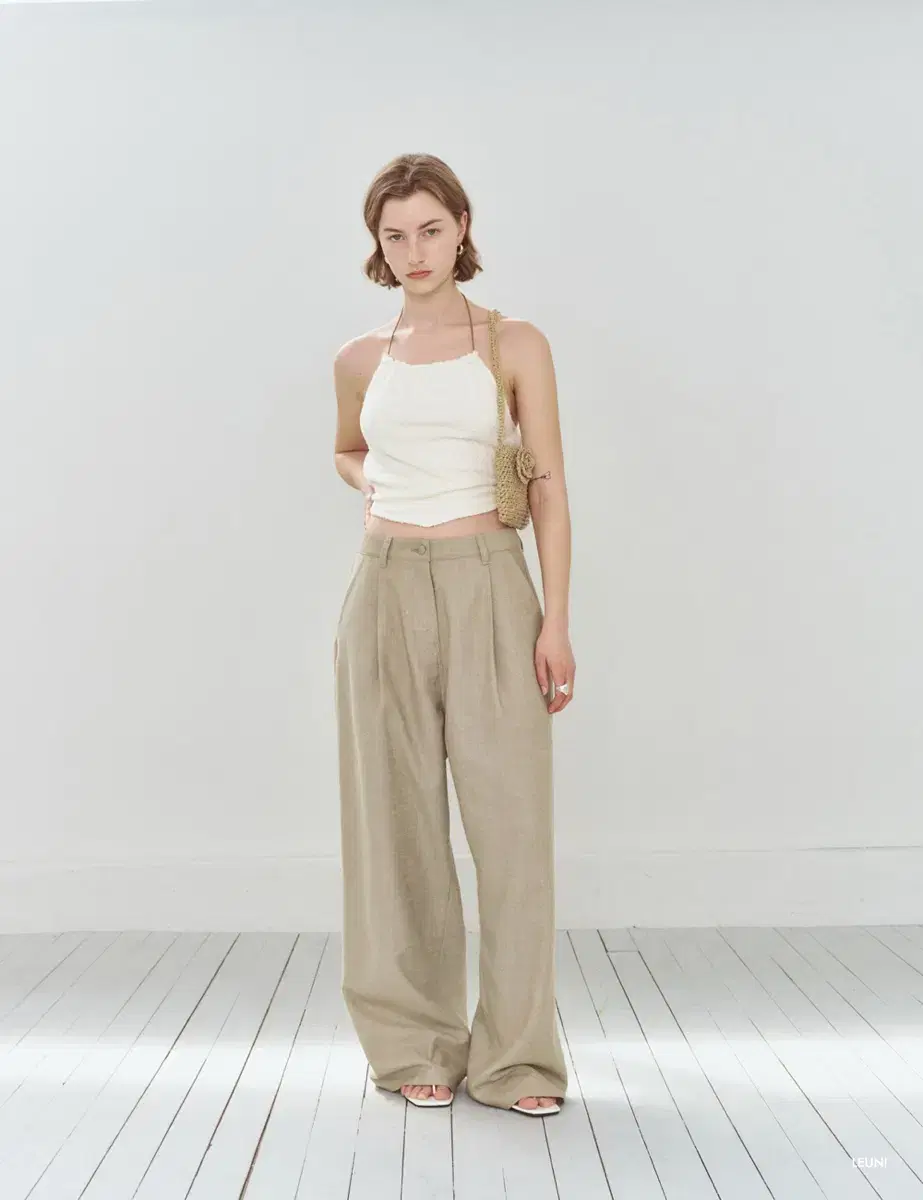 리유니 Cotton Wide Pants_Beige (택 달린 새상품)