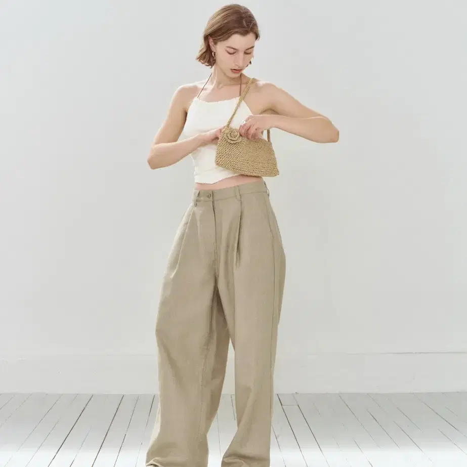 리유니 Cotton Wide Pants_Beige (택 달린 새상품)