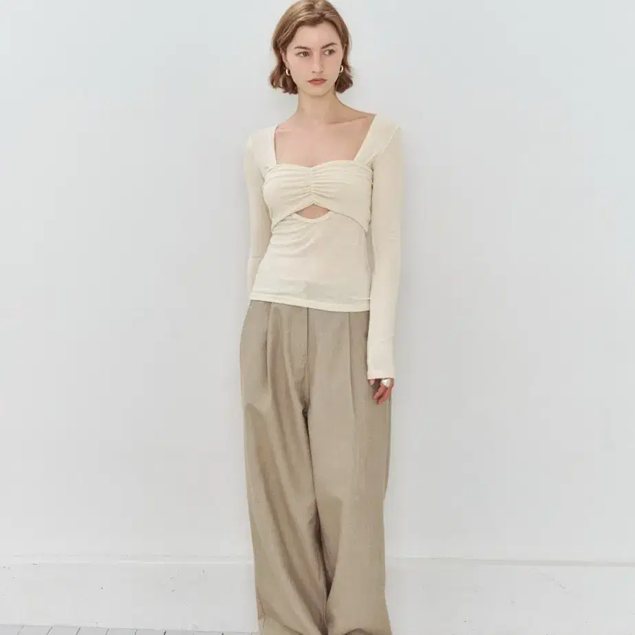 리유니 Cotton Wide Pants_Beige (택 달린 새상품)