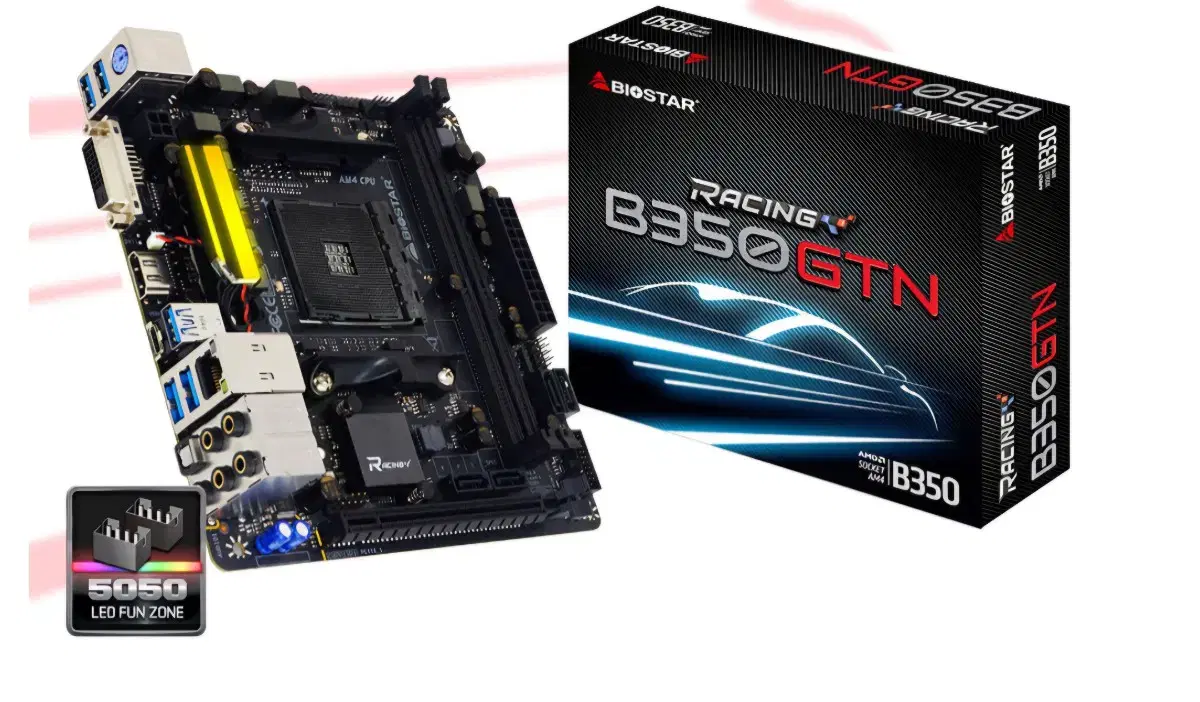 바이오스타 B350 GTN ITX 메인보드 AM4 b350i