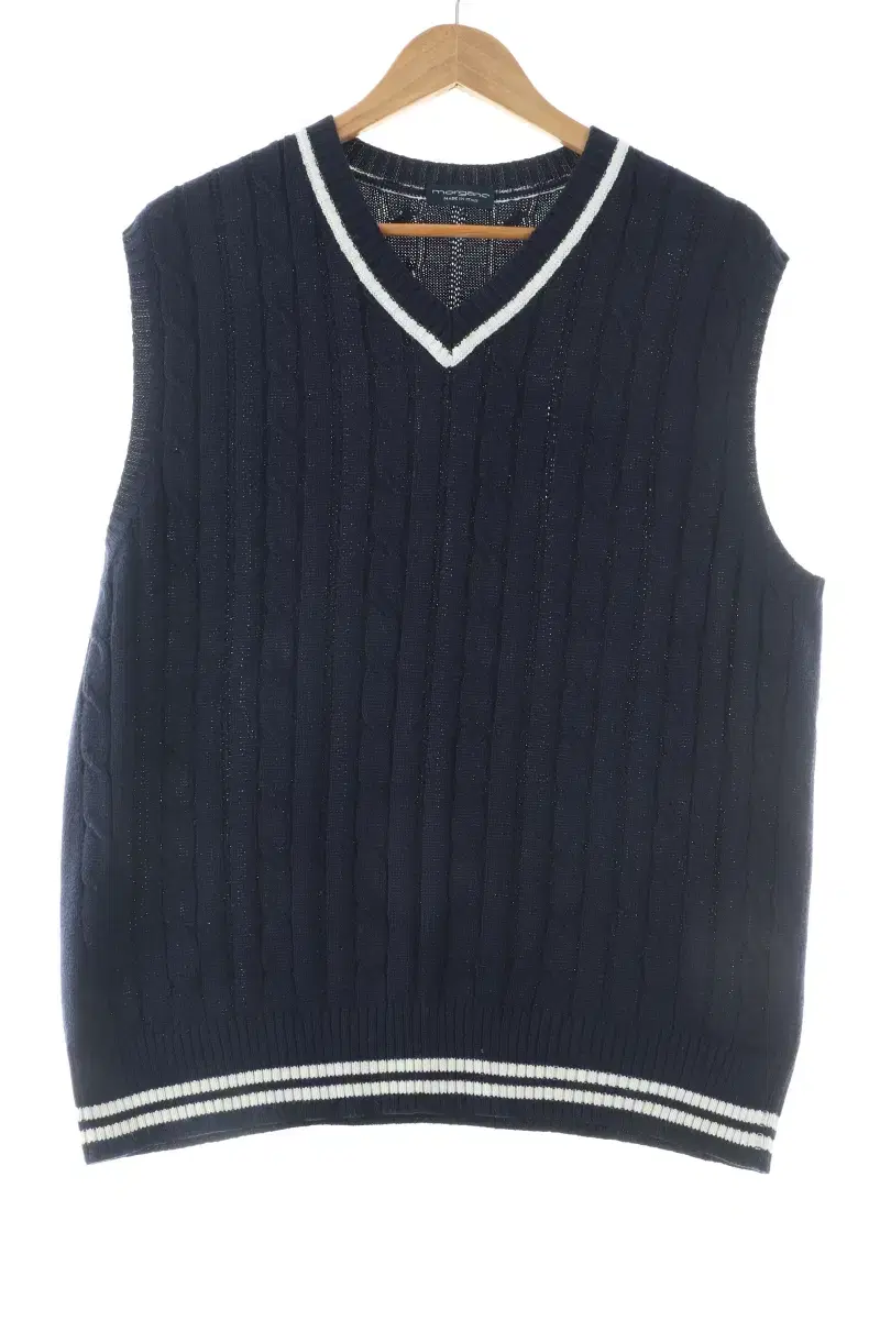 (XL) BrandVintage Knit Navy Vest - 10182