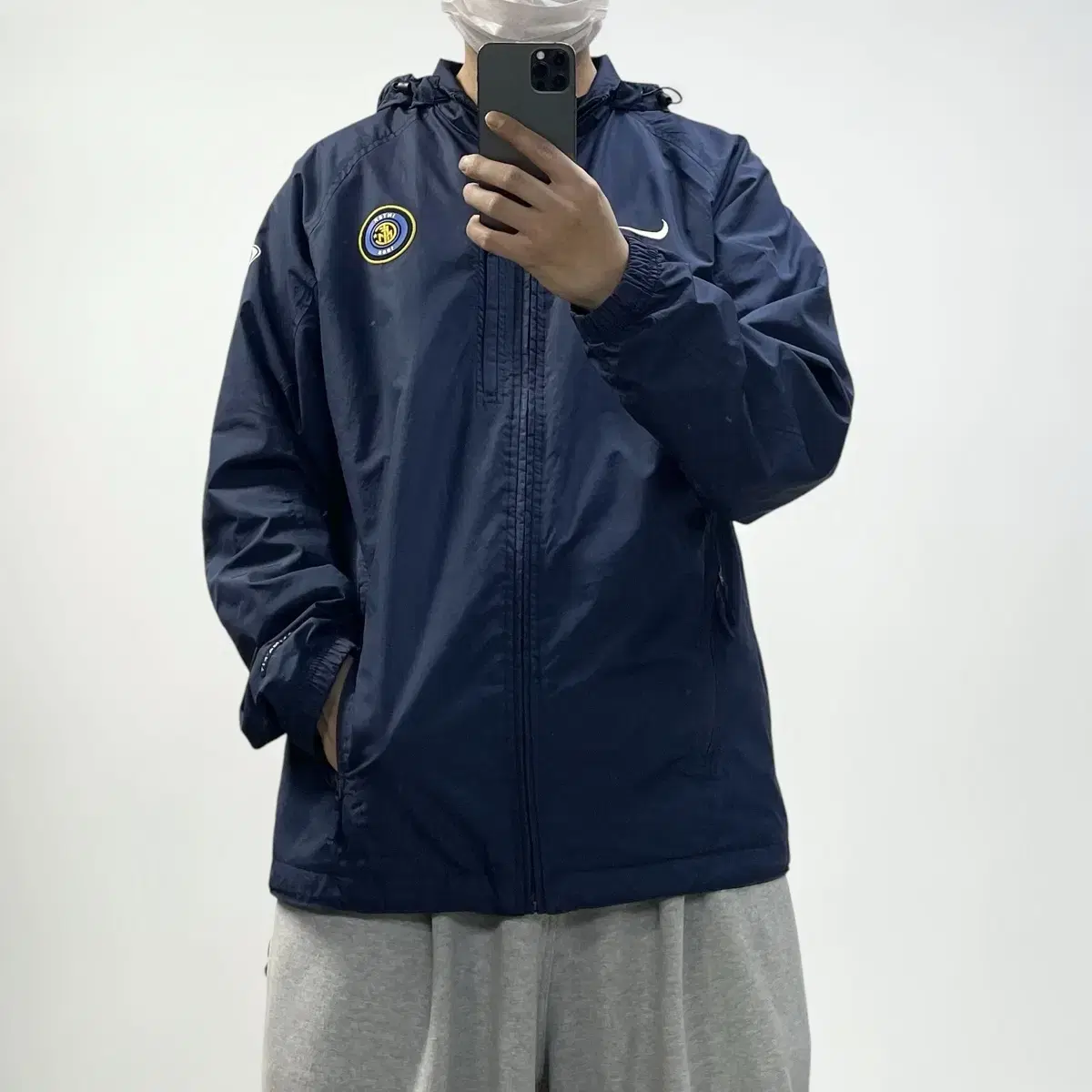 Nike 00S Inter Milan Windbreaker Jacket Navy