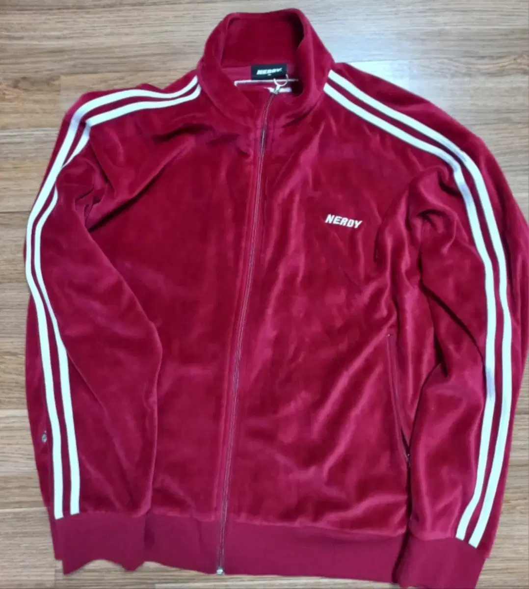 Nude Burgundy Velvet Tracktop