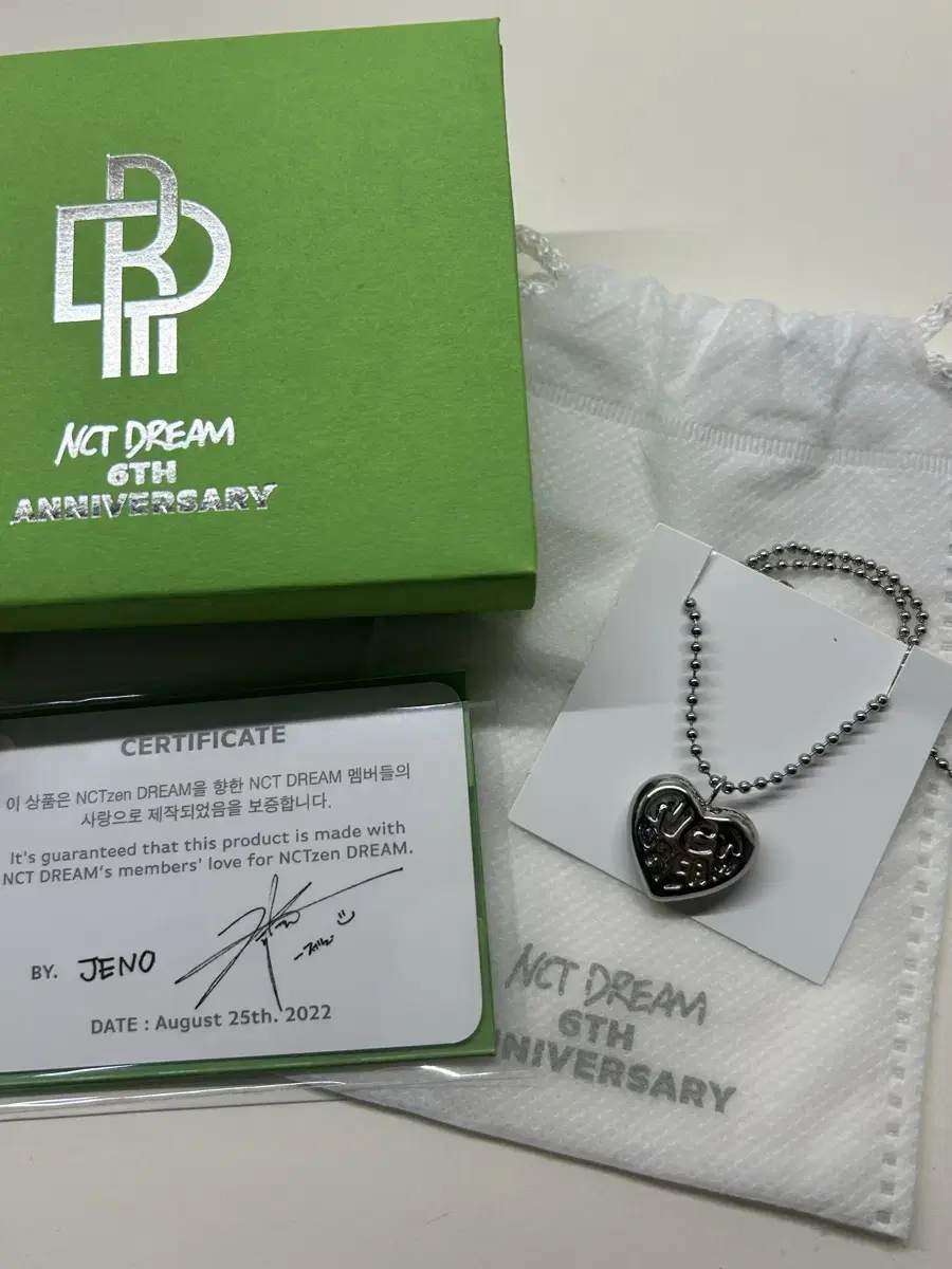 NCT Dream 6th Anniversary Necklace Jeno Version