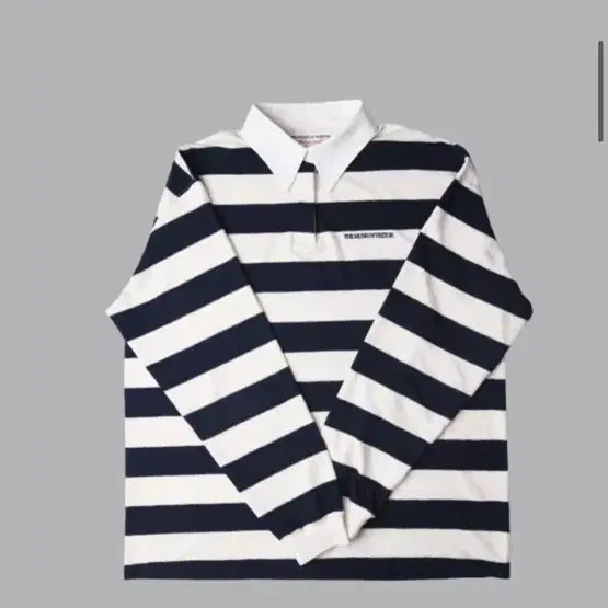 더뮤지엄비지터 LOGO STITCHED STRIPE PK SHIRT M