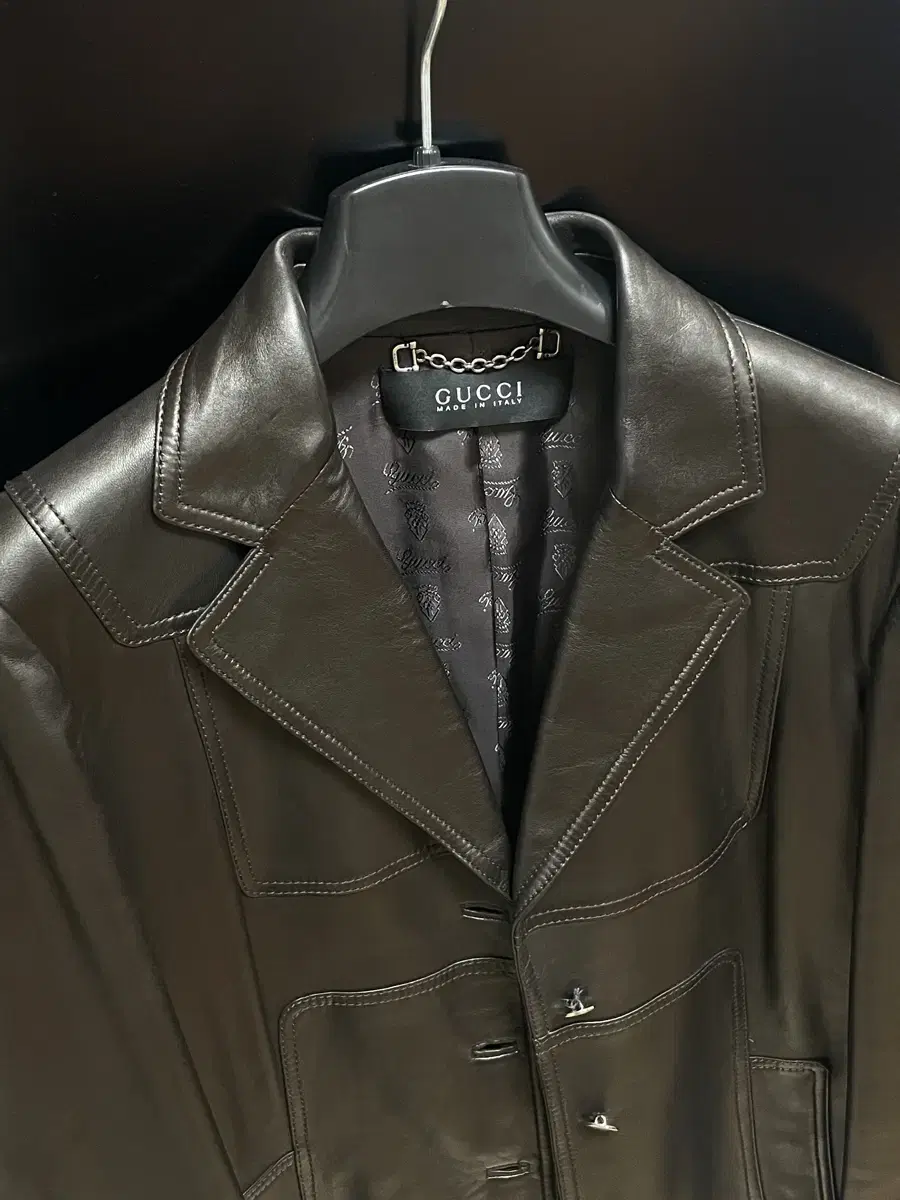 Gucci Leather blazer jacket