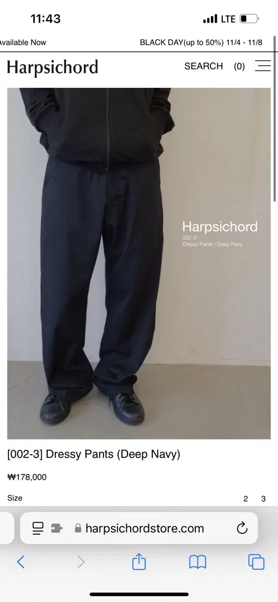 Harpsichord Dressy Pants Deep Navy