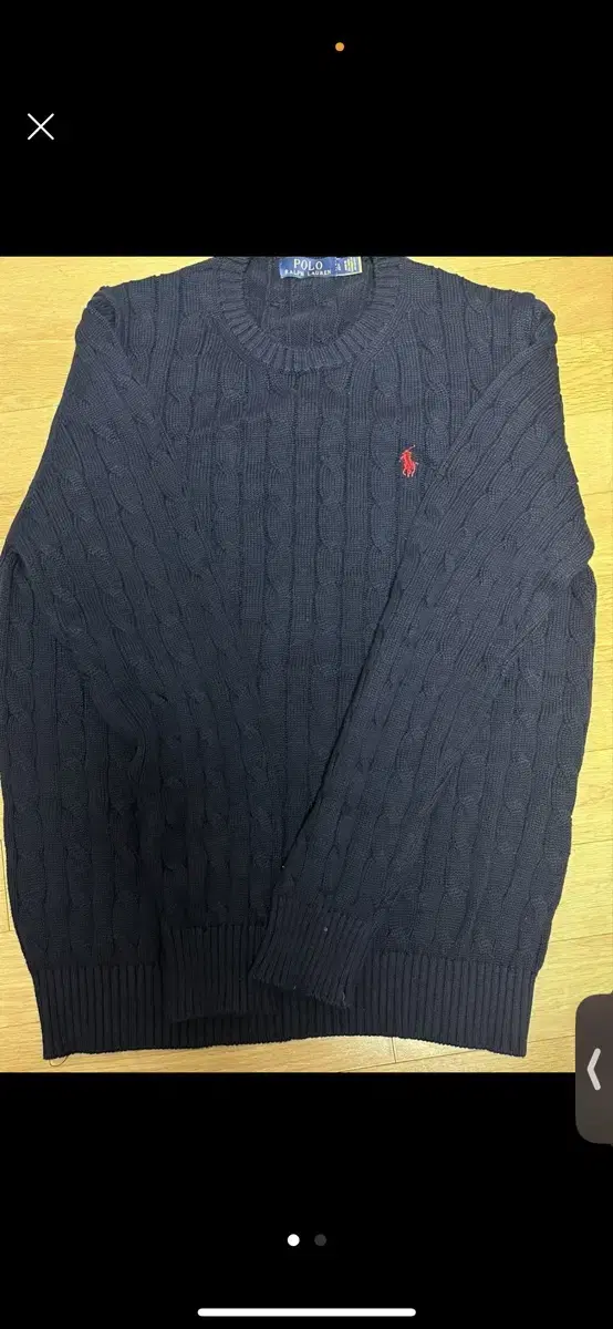 Polo knit navy blue size L