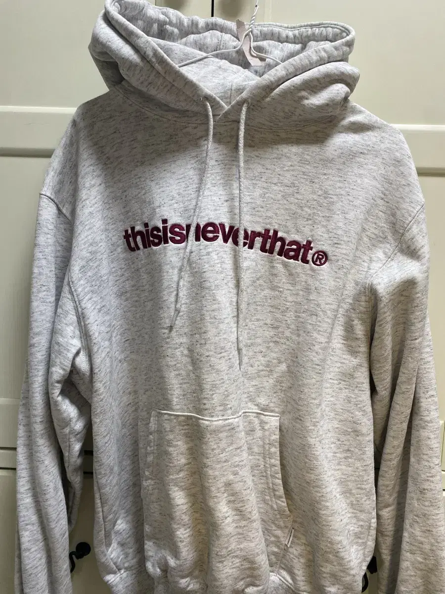 디스이즈네버댓 T-Logo Hoodie Light Heather Grey