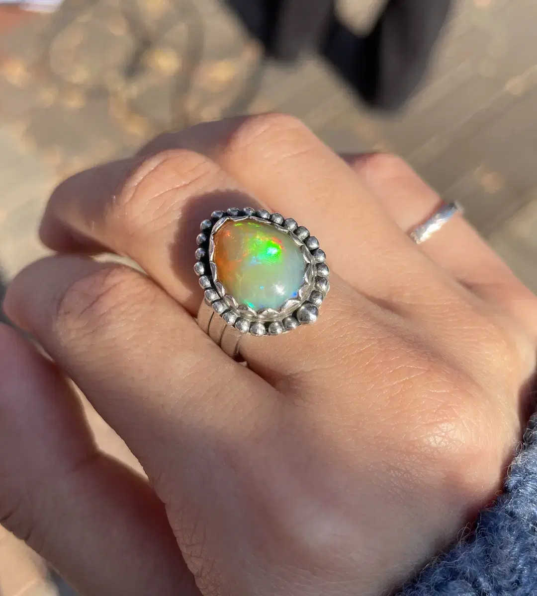 Gypsy Roots High Quality Dark Opal Ring