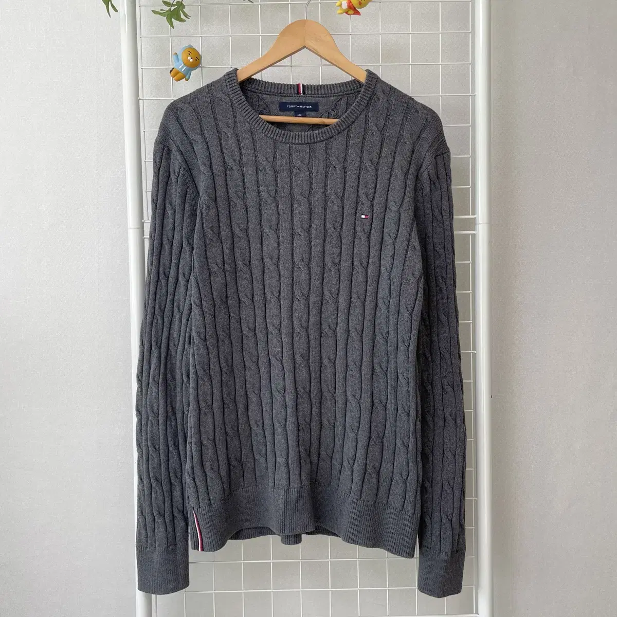 Tommy Hilfiger Cable Knit Grey WK-0037