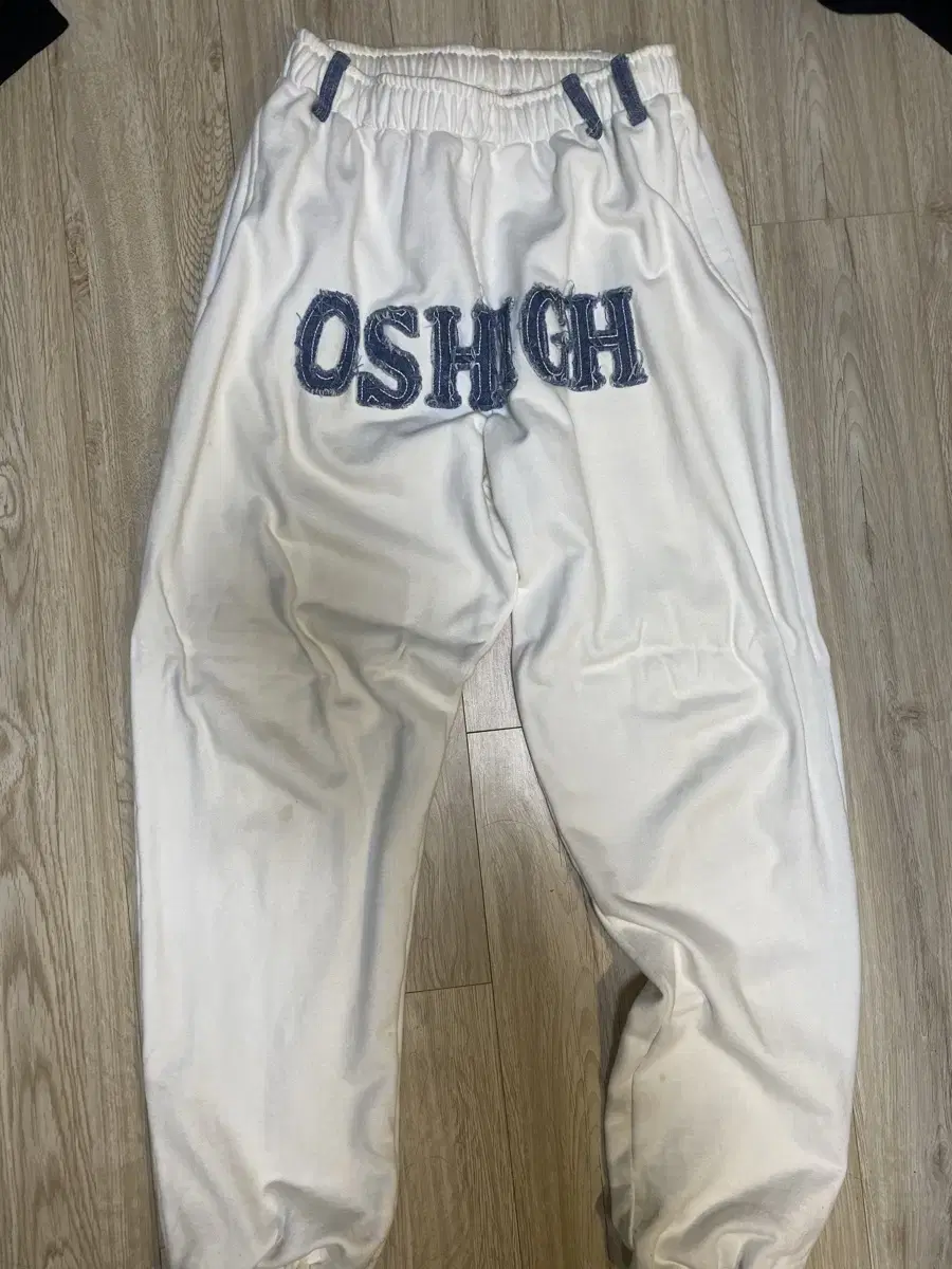 오스하이 Denim Mix Jogger (White)