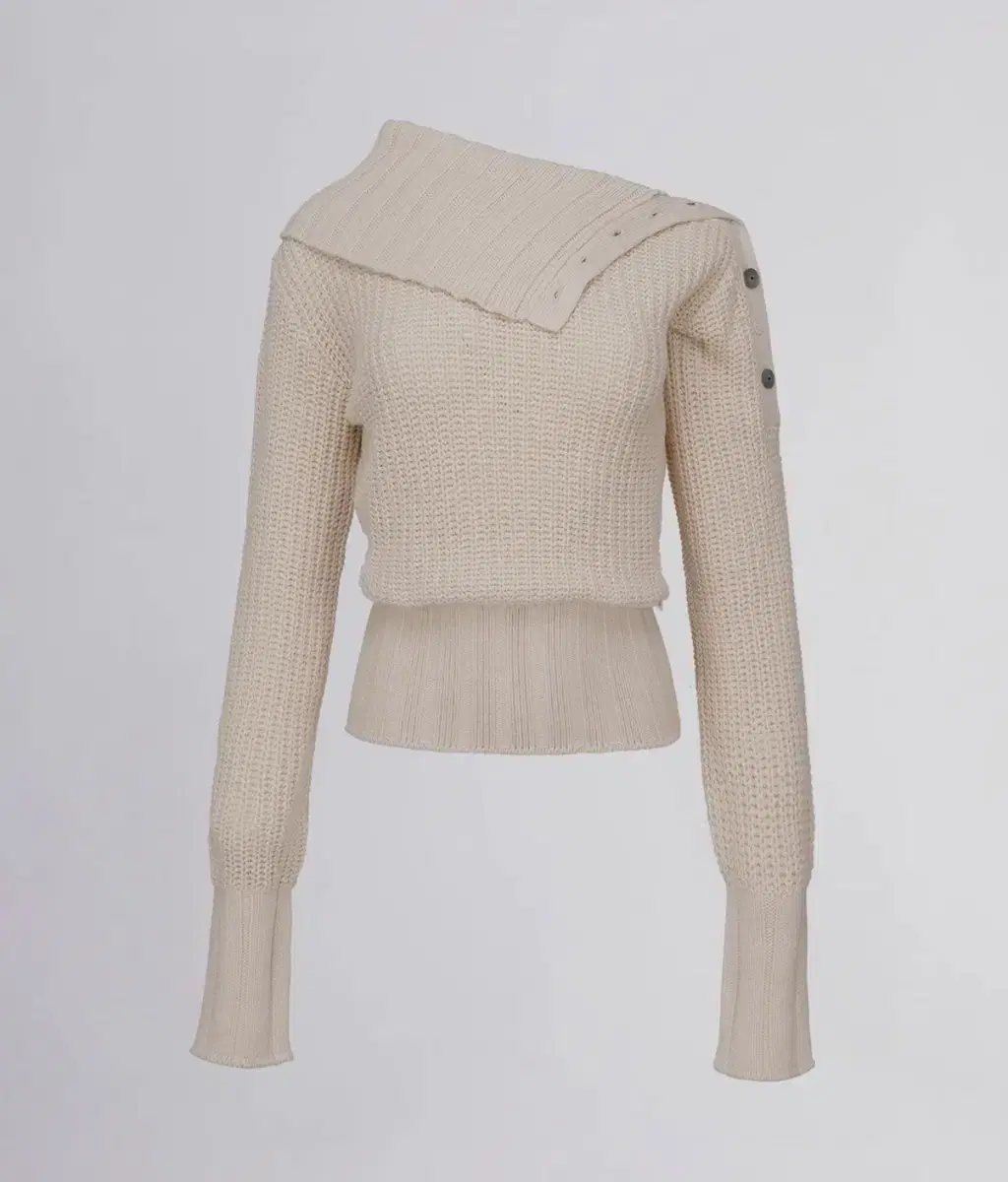 스컬프터 funnel neck sweater 화이트 판매