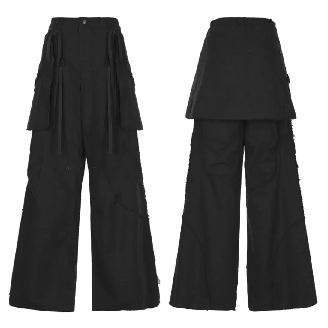 나체) 2-PIECE POCKET SKIRT PANTS (UNISEX)