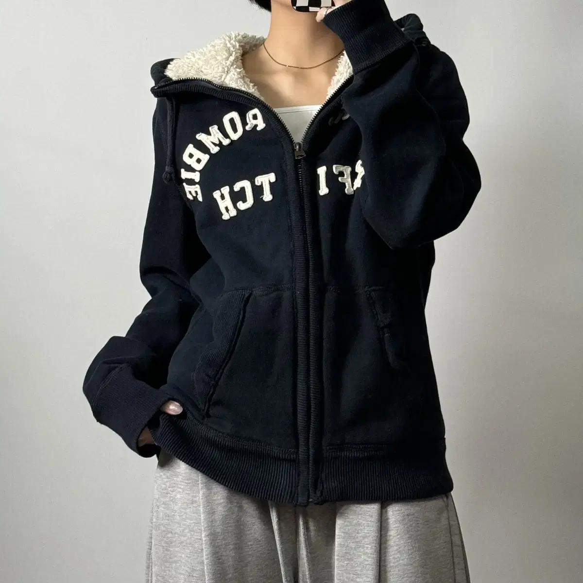 Abercrombie and Fitch Fleece Hoodie Navy M [110904]