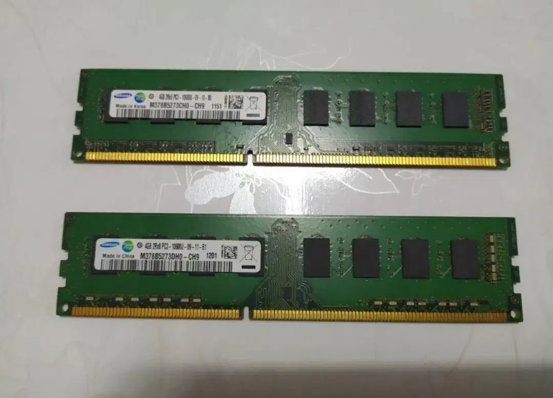 삼성 DDR3 램 4GB X2개 총8GB 메모리 4g 데스크탑 4기가