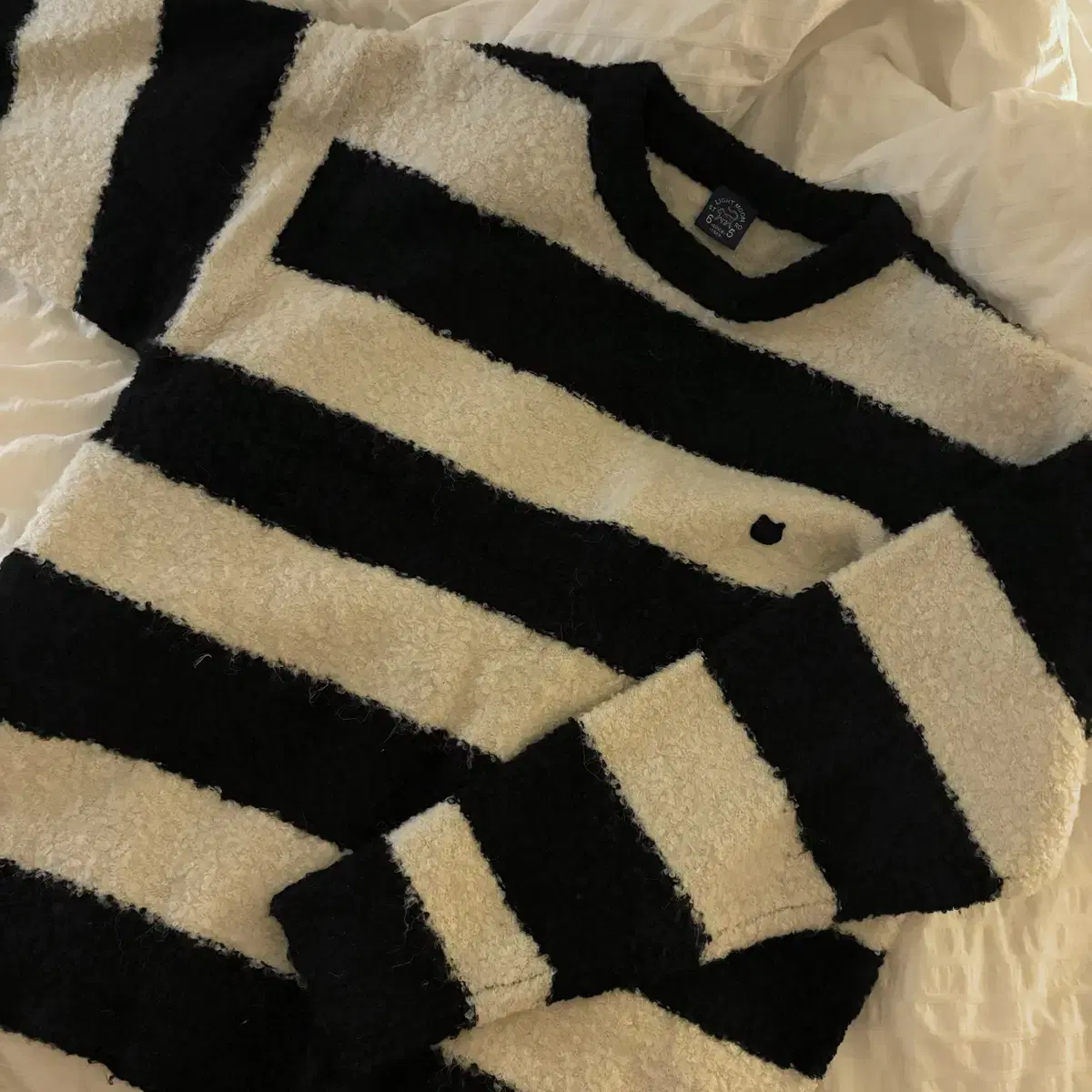 LMR WAPPEN STRIPE WOOL BOUCLE KNIT 니트