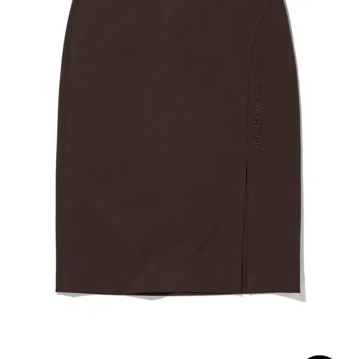 미스치프 SLIT MIDI SKIRT_BROWN 슬릿 미디 스커트