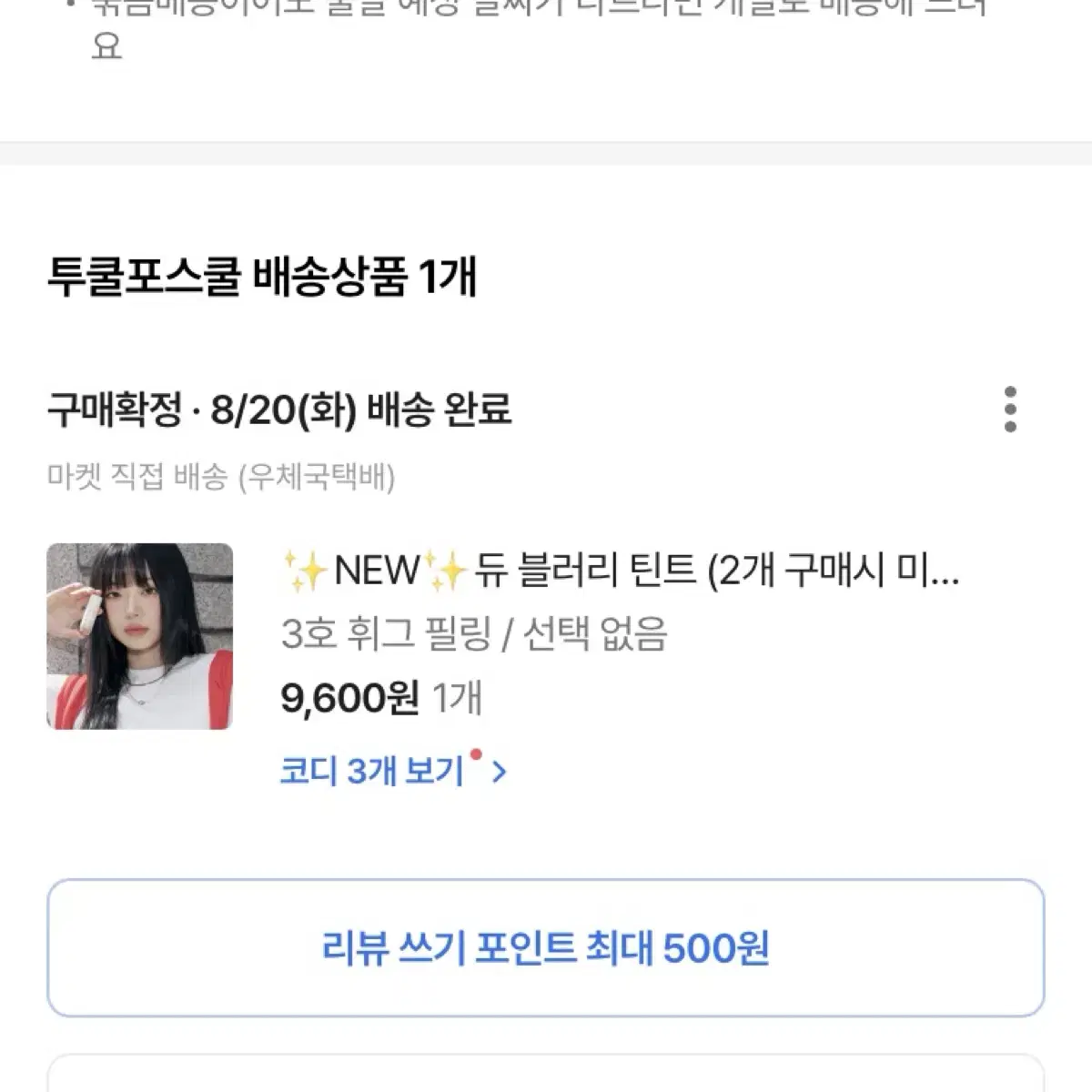 투쿨포스쿨 듀 블러리 틴트 3호 휘그 필링