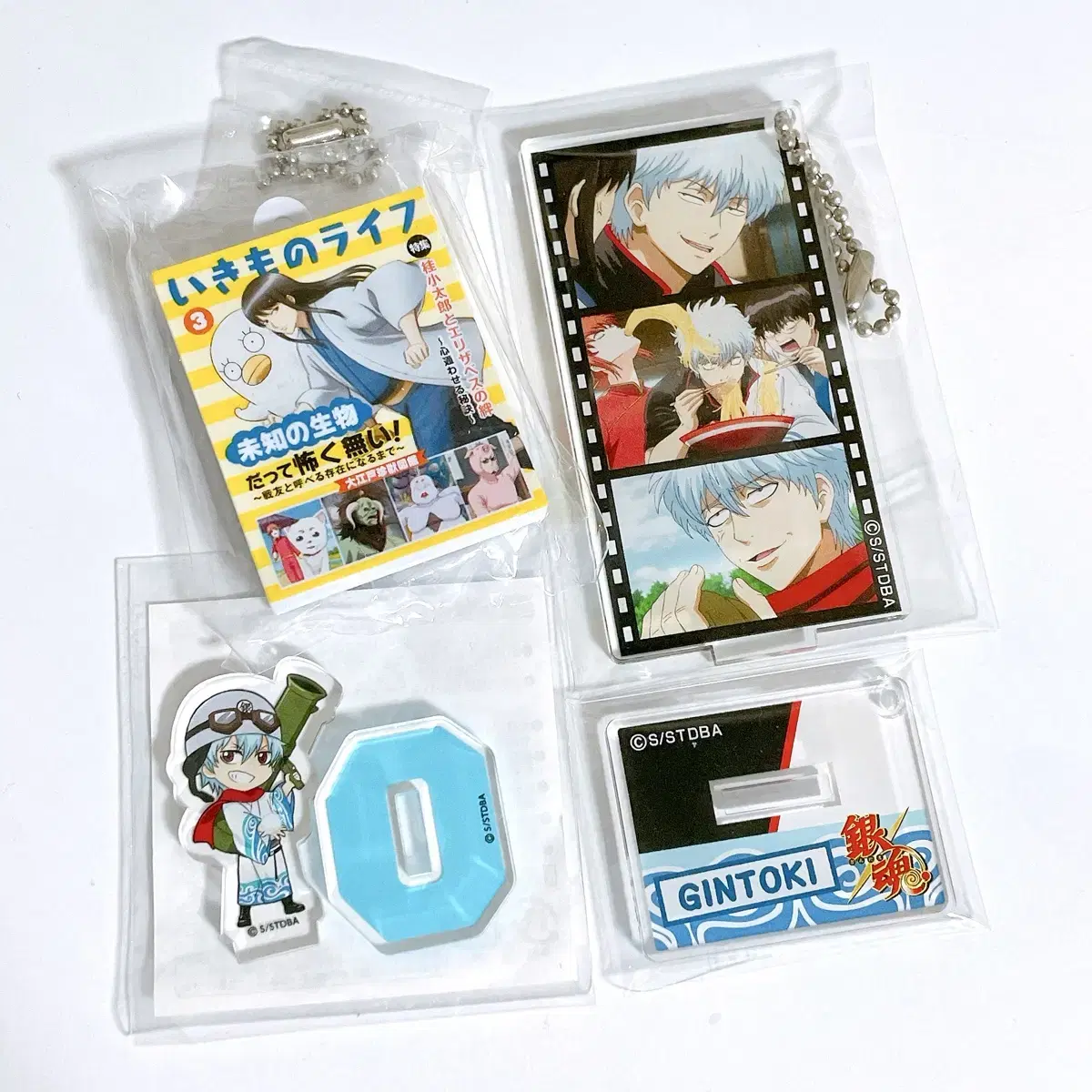 Gintama Gintoki acrylic stand keyring Katsura Zura Magazine Strap