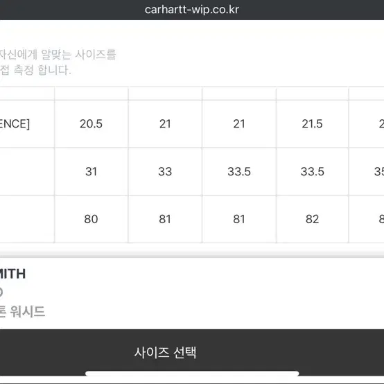 칼하트 WIP 더블니 팬츠 스미스 블랙 32-32