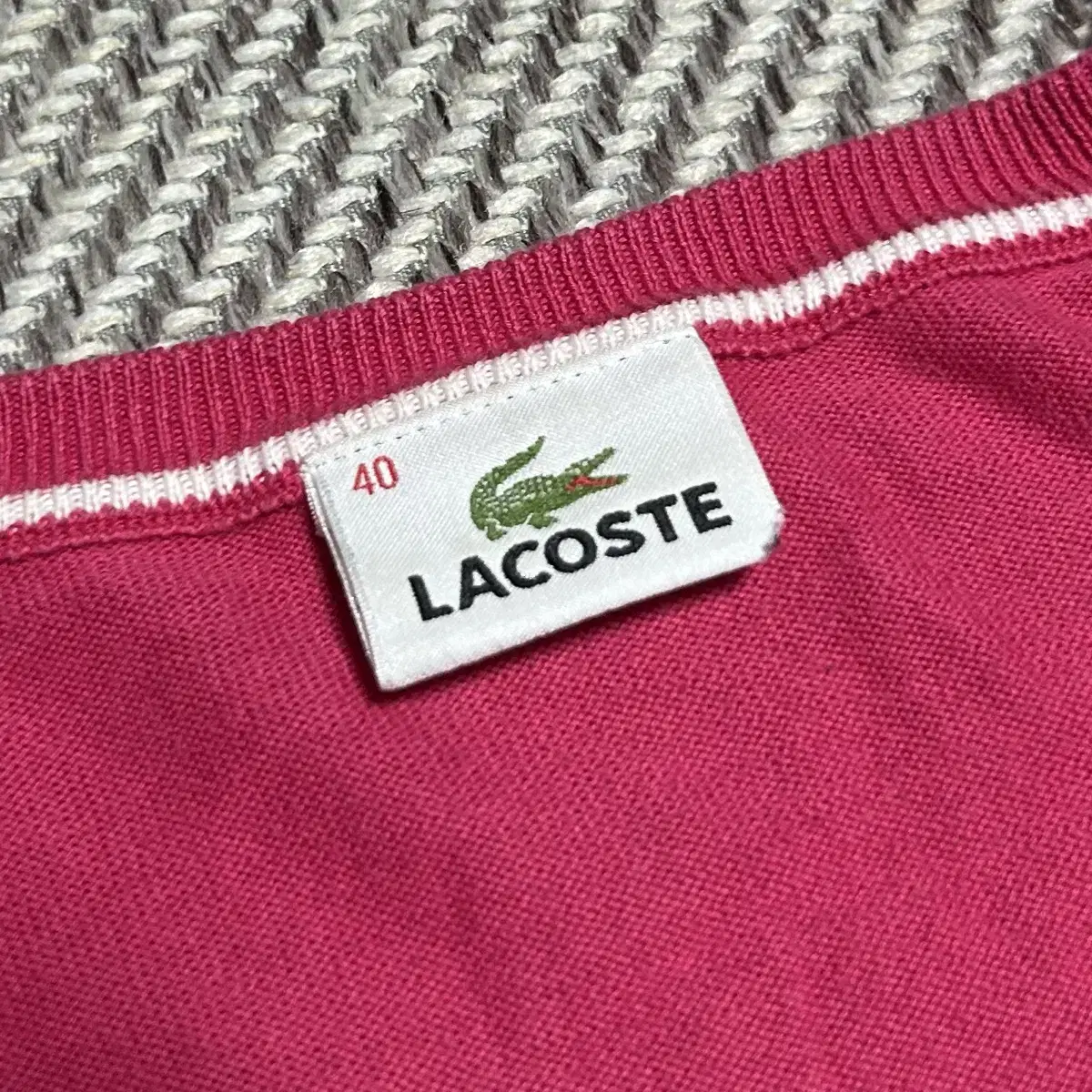 [ M ] Lacoste 라코스테 슬림핏 니트 가디건