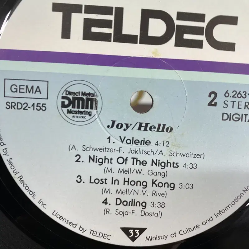 JOY HELLO LP / AA2760