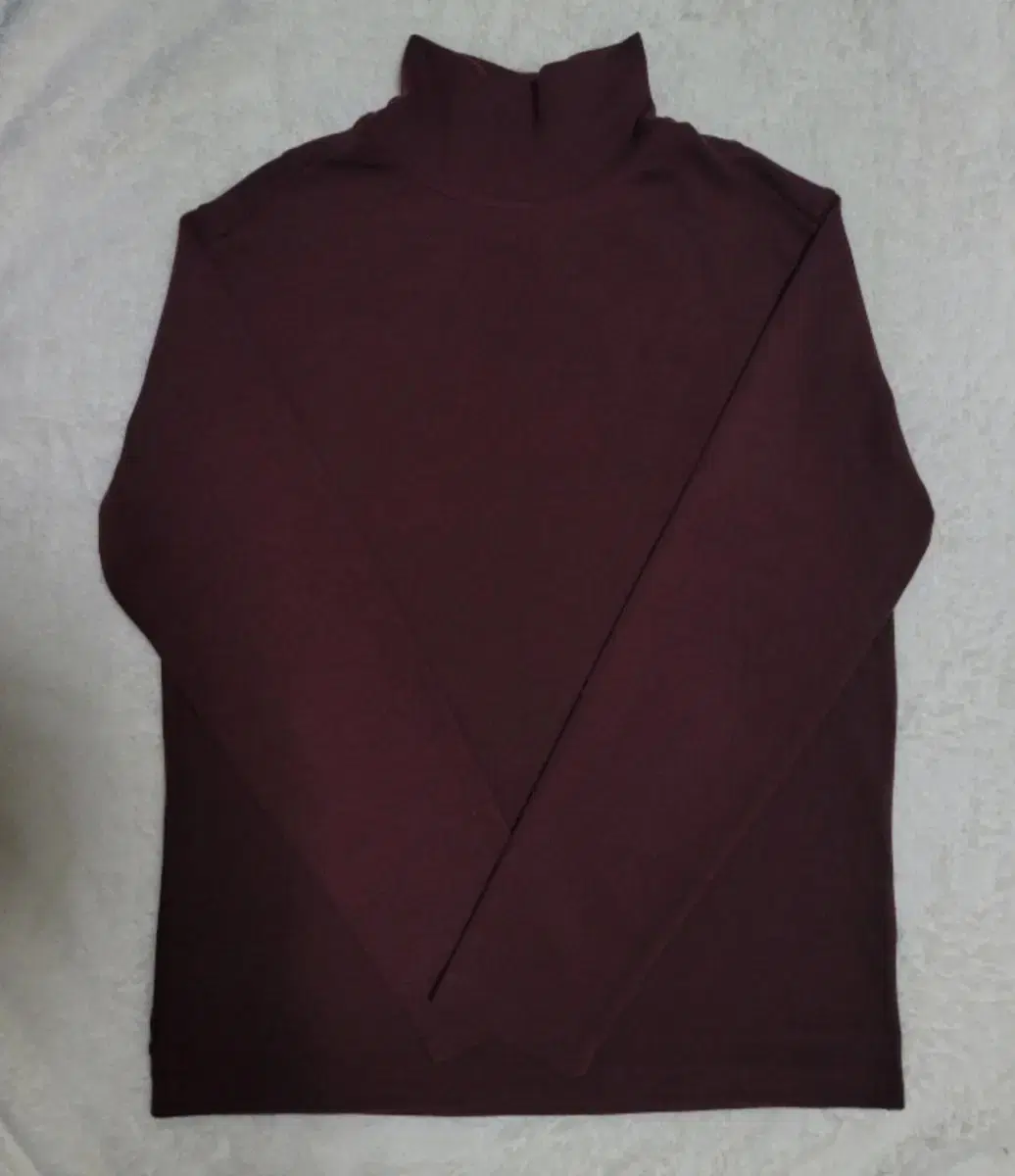 Custom Mellow Men's Burgundy Half-Turtleneck Knit Pola