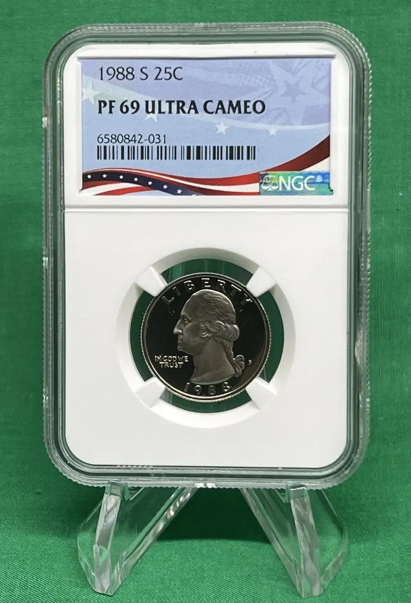 1988년 S 25C 와싱턴 쿼터 NGC69 울트라 카메오 PF