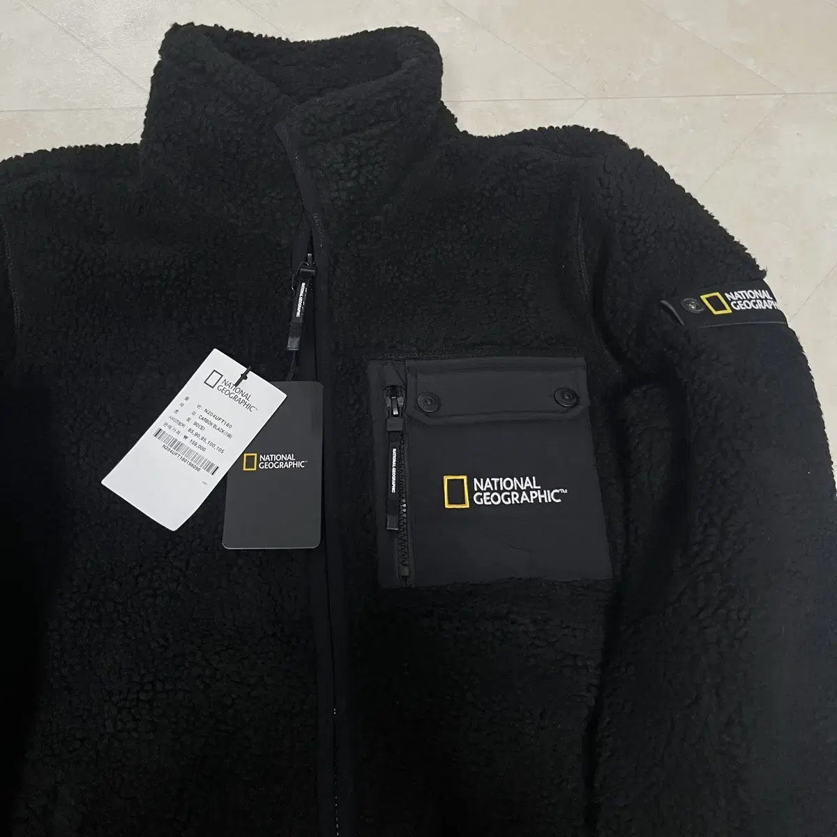 New(S) National Geographic Poggle Fleece Zip-up Hoodie Black