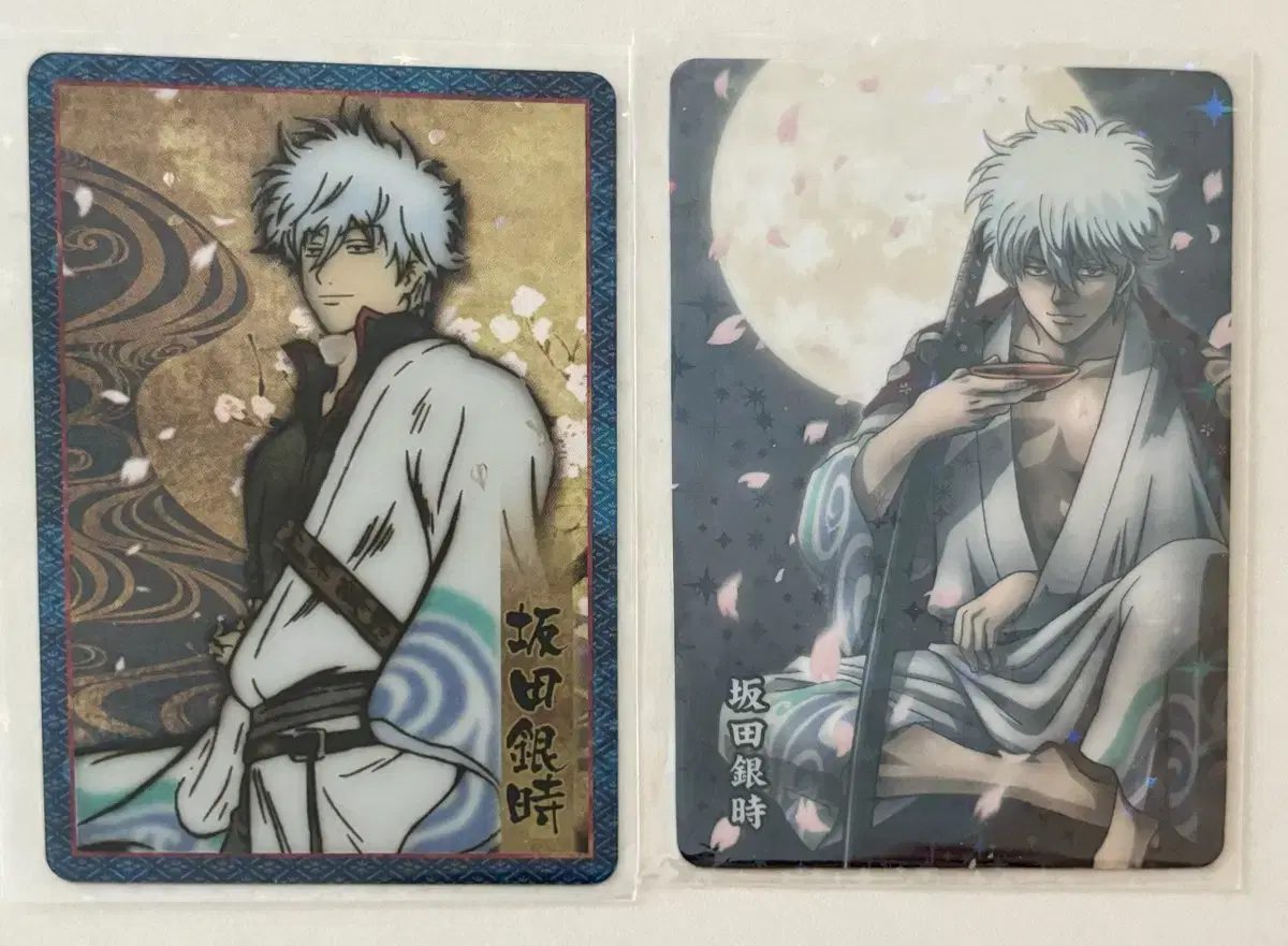 Gintama Kintoki Cherry Blossom Full Moon Clear Card